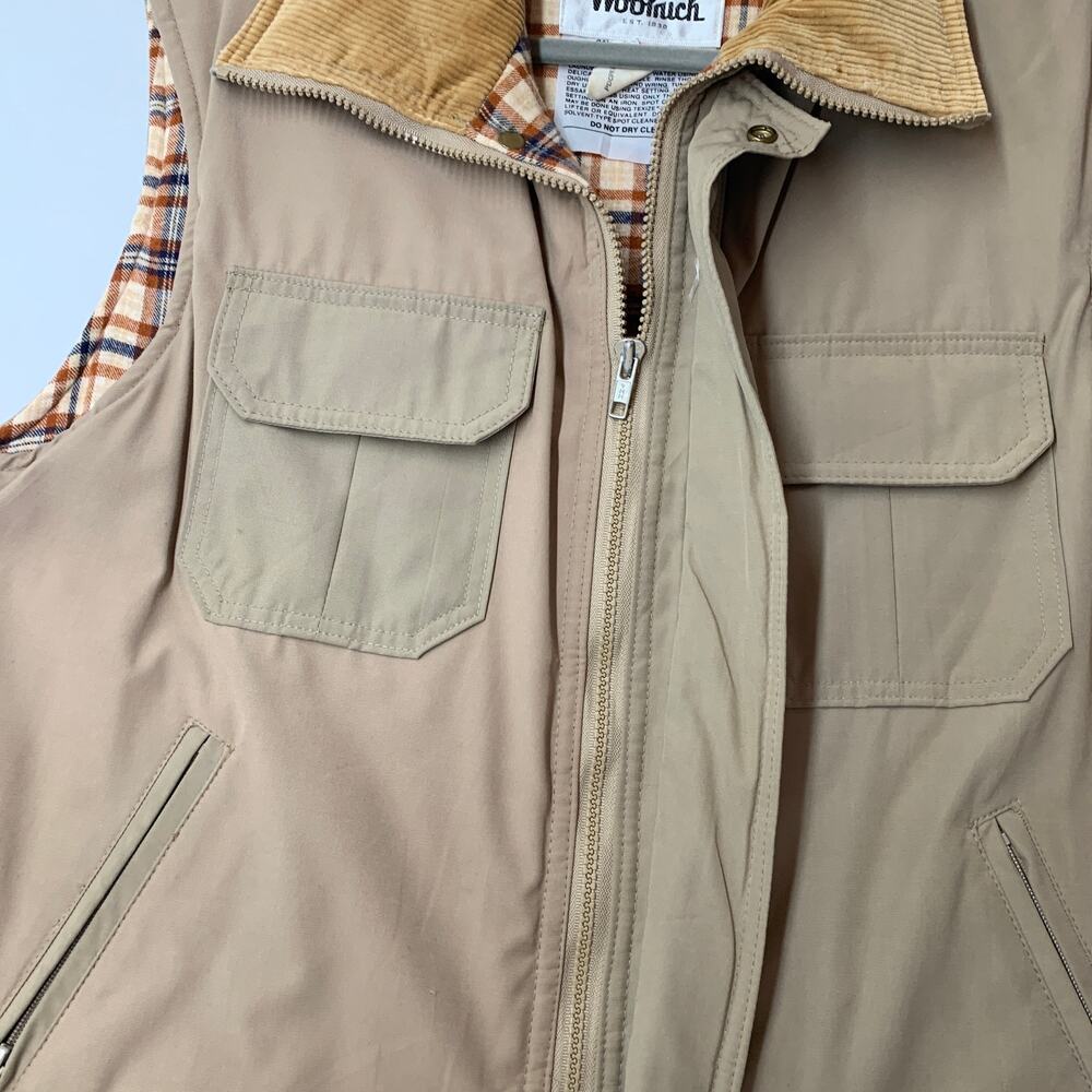 Woolrich Men Insulate Work Vest L Brown 80s Vintage Heritage Utility Corduroy 3M - Picture 5 of 12